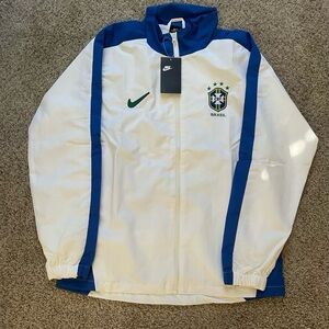 Nike Brazil White and Blue Track Jacket